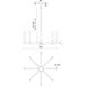 Alora Mood Claire 8 Light 32 inch Matte Black Chandelier Ceiling Light