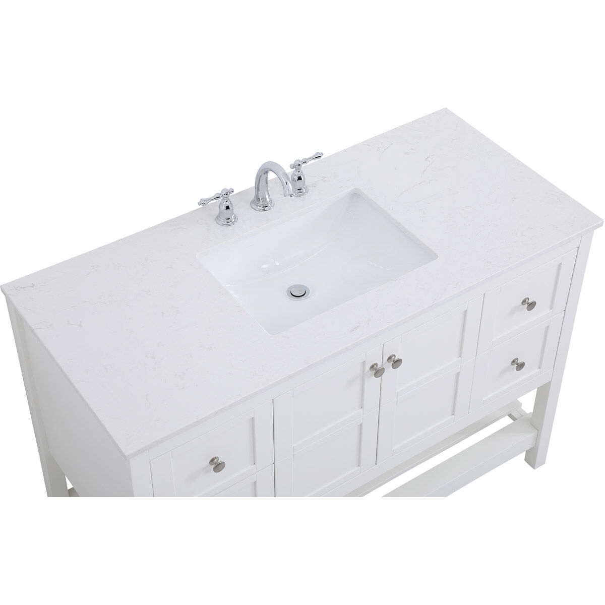 Theo 48 X 22 X 34 inch White Vanity Sink Set