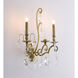 Canada 2 Light 10 inch Brass Wall Sconce Wall Light
