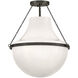 Collins 1 Light 20 inch Black Oxide Semi-Flush Mount Ceiling Light, Medium