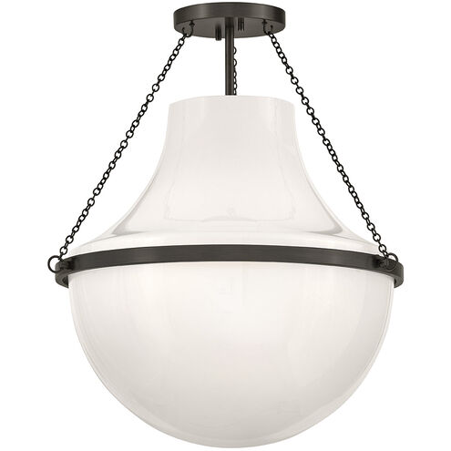 Collins 1 Light 20 inch Black Oxide Semi-Flush Mount Ceiling Light, Medium