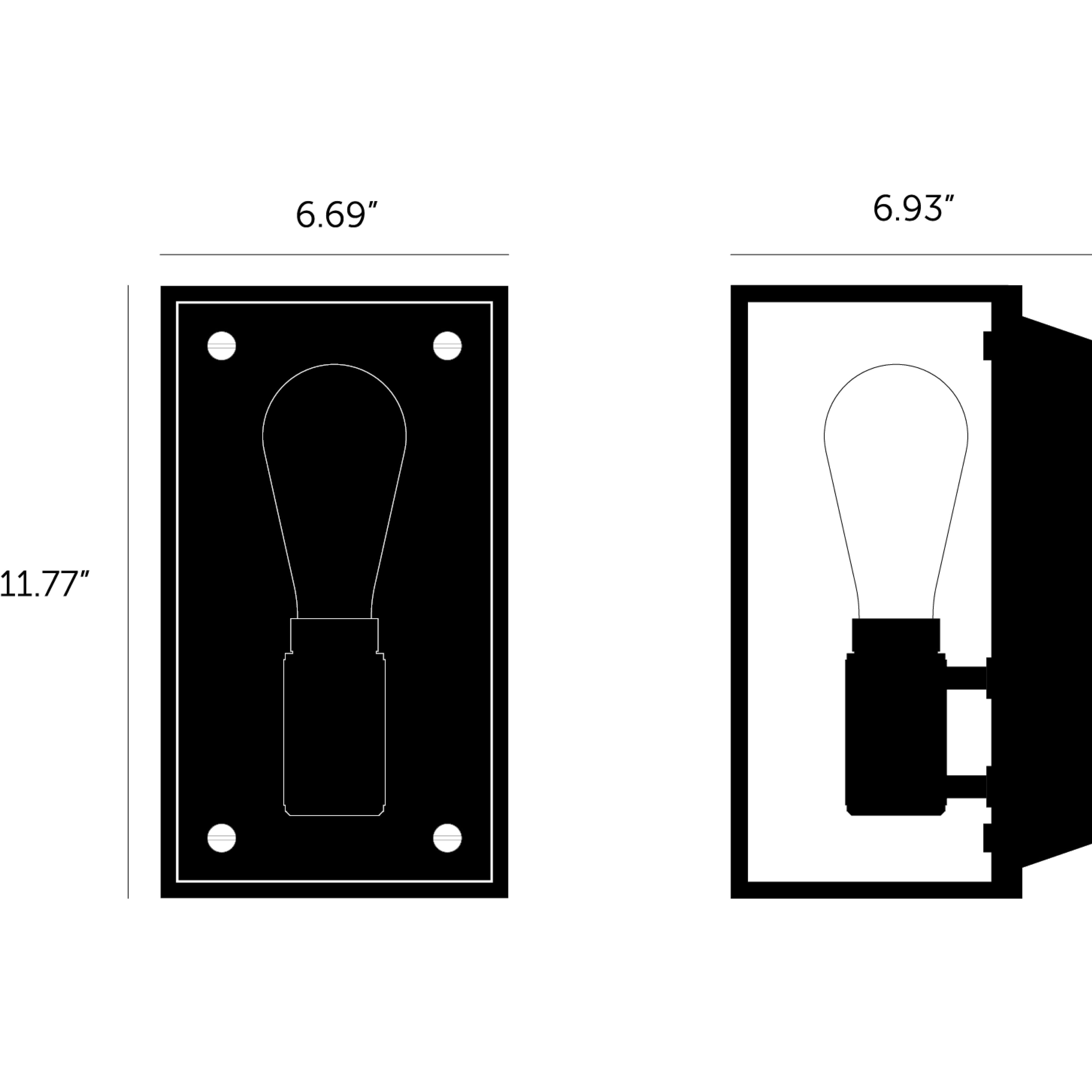 Caged Wall Light in White Marble