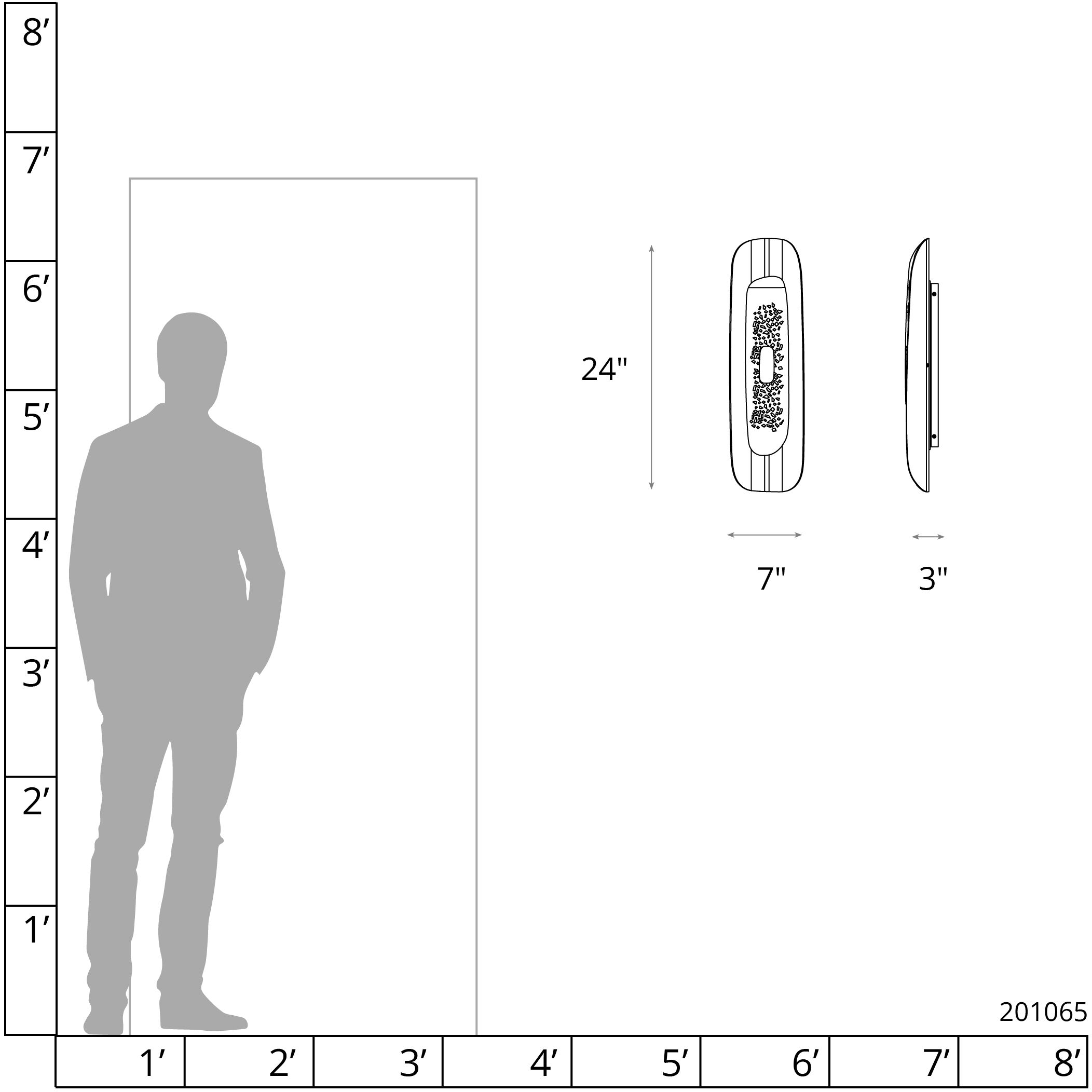 Shield LED 7 inch Oil Rubbed Bronze/Sterling ADA Wall Sconce Wall Light