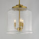 Acadia 3 Light 13.75 inch Natural Aged Brass Single Pendant Ceiling Light