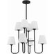 Keenan 8 Light 28 inch Black Forged Chandelier Ceiling Light