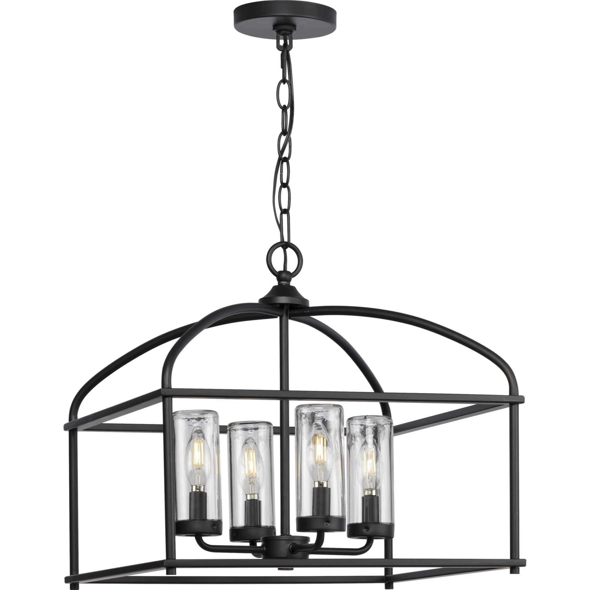 Swansea 4 Light 18 inch Matte Black Outdoor Chandelier