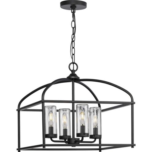 Swansea 4 Light 18 inch Matte Black Outdoor Chandelier