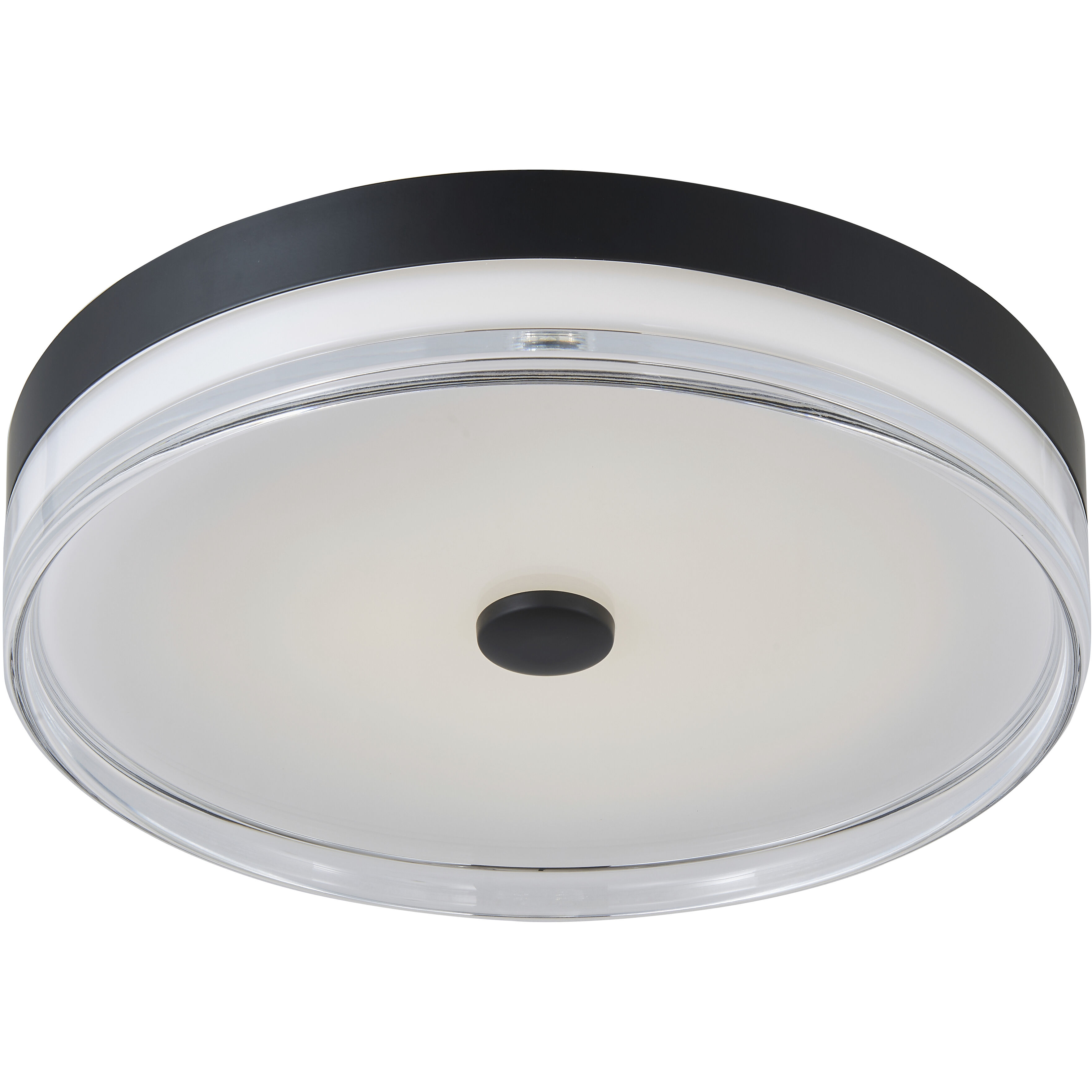 Iris LED 16 inch Matte Black Flush Mount Ceiling Light
