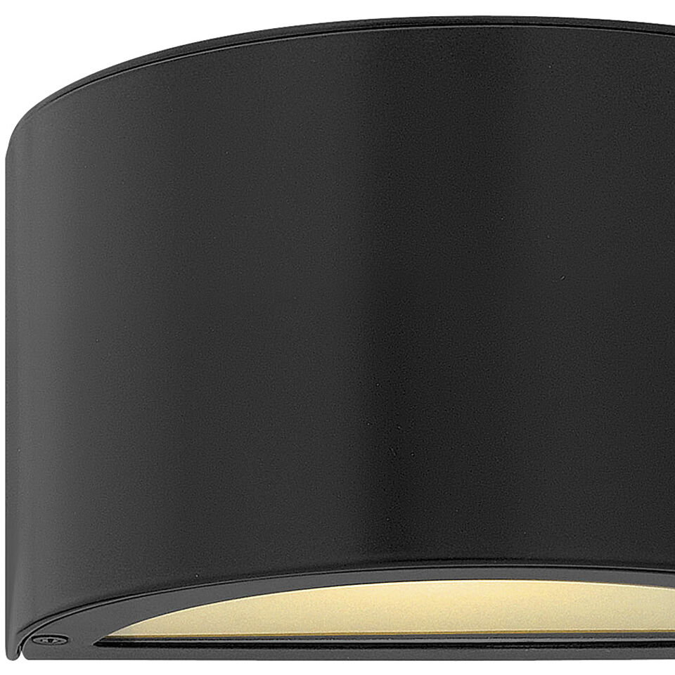 Luna LED 5 inch Satin Black Outdoor Wall Mount Lantern, Down Light