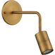 Cafe LED 3 inch Antique Brushed Brass Wall Sconce / Flush Mount Wall Light