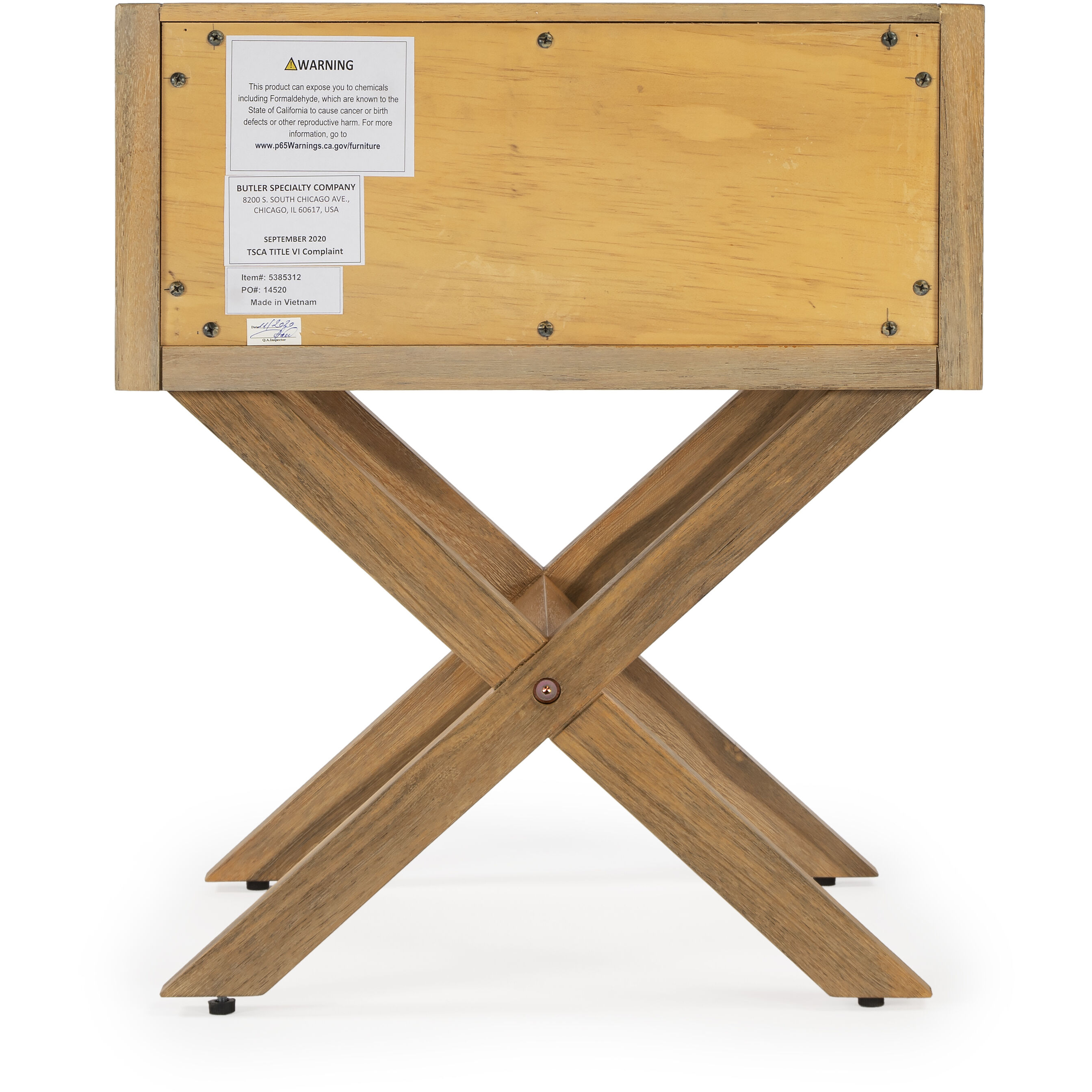 Lark Natural Wood End Table in Light Brown