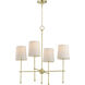 Huntington 4 Light 26 inch Satin Brass Chandelier Ceiling Light