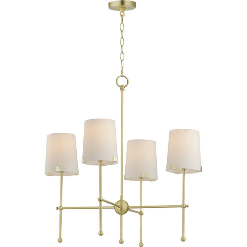Huntington 4 Light 26 inch Satin Brass Chandelier Ceiling Light