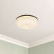 Jada 12 inch Black and Opal Glass Flush Mount Ceiling Light