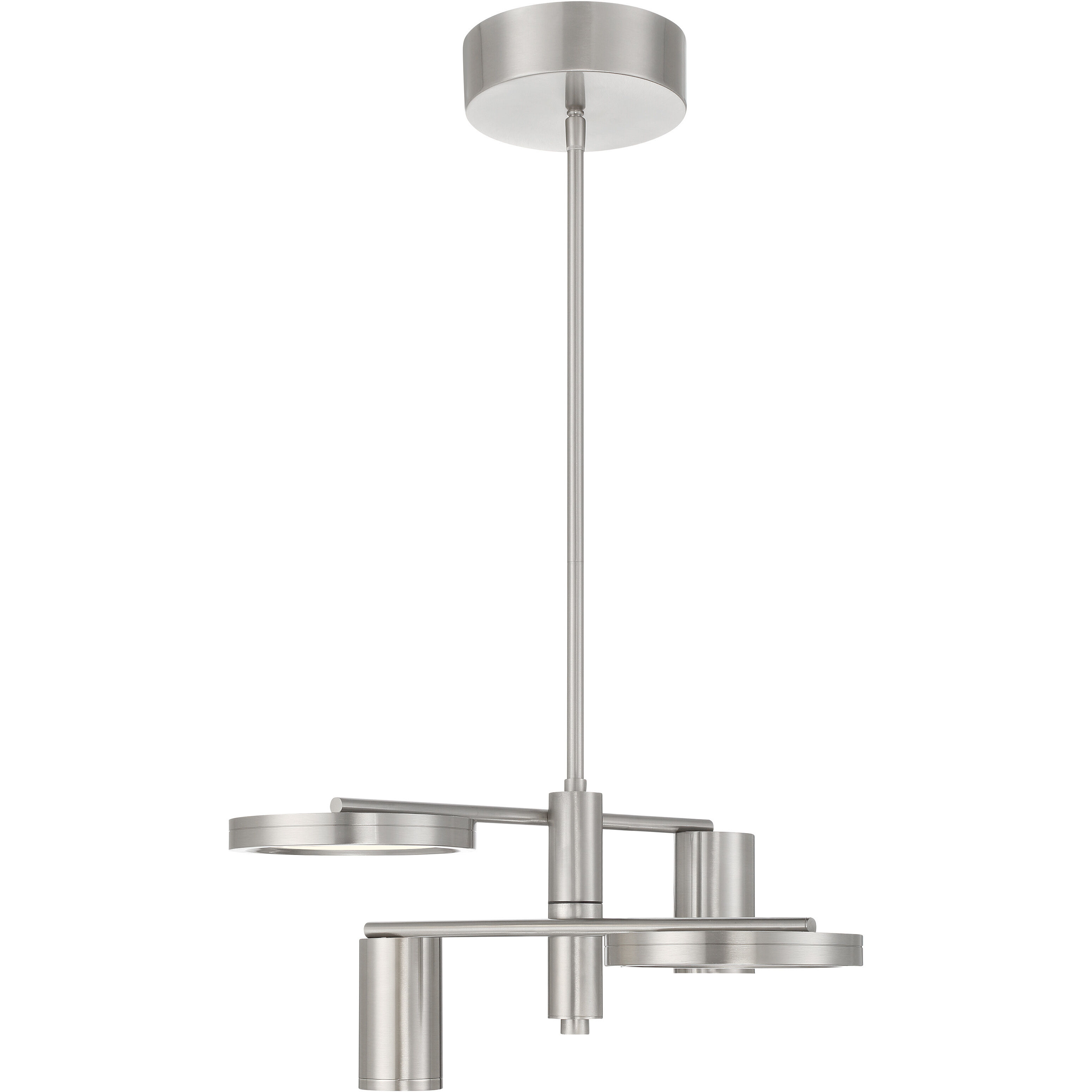 Swivel LED 19.75 inch Brushed Nickel Chandelier Ceiling Light