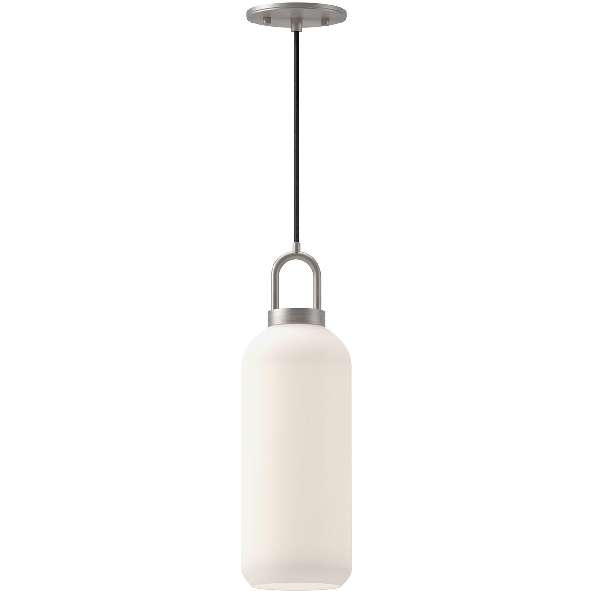 Alora Mood Soji 1 Light 5.13 inch Brushed Nickel/Opal Matte Glass Pendant Ceiling Light in Matte Opal Glass