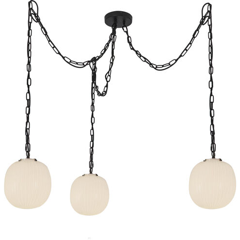 Alora Mood Cherise 3 Light 11.88 inch Matte Black Multi Pendant Ceiling Light