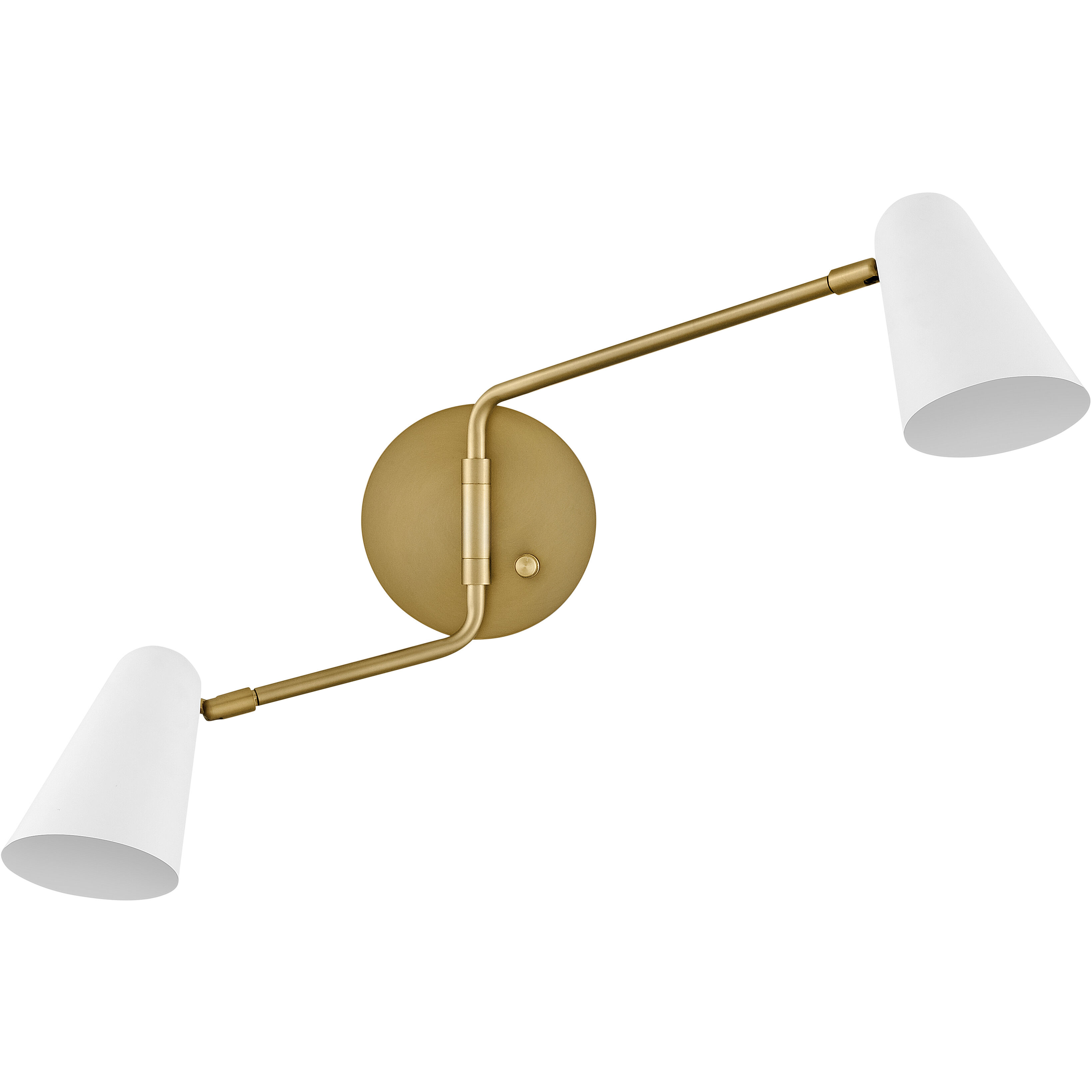 Birdie LED 22.75 inch Lacquered Brass with Matte White accents Sconce Wall Light