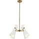 Alora Mood Blake 4 Light 24.13 inch White Chandelier Ceiling Light in White and Aged Gold