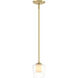 Simple 1 Light 5 inch Modern Brass Mini Pendant Ceiling Light