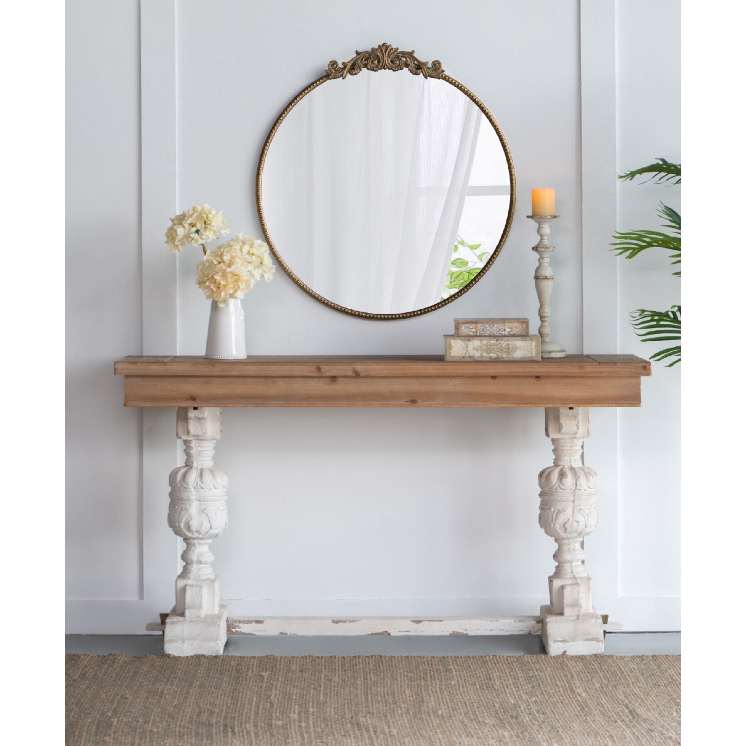 Dia 32 X 30 inch Gold Wall Mirror