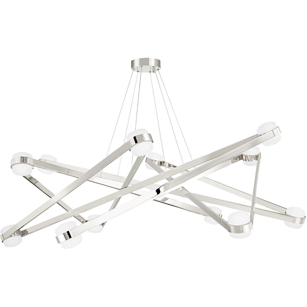 Orbit LED 56.13 inch Polished Nickel Chandelier Ceiling Light