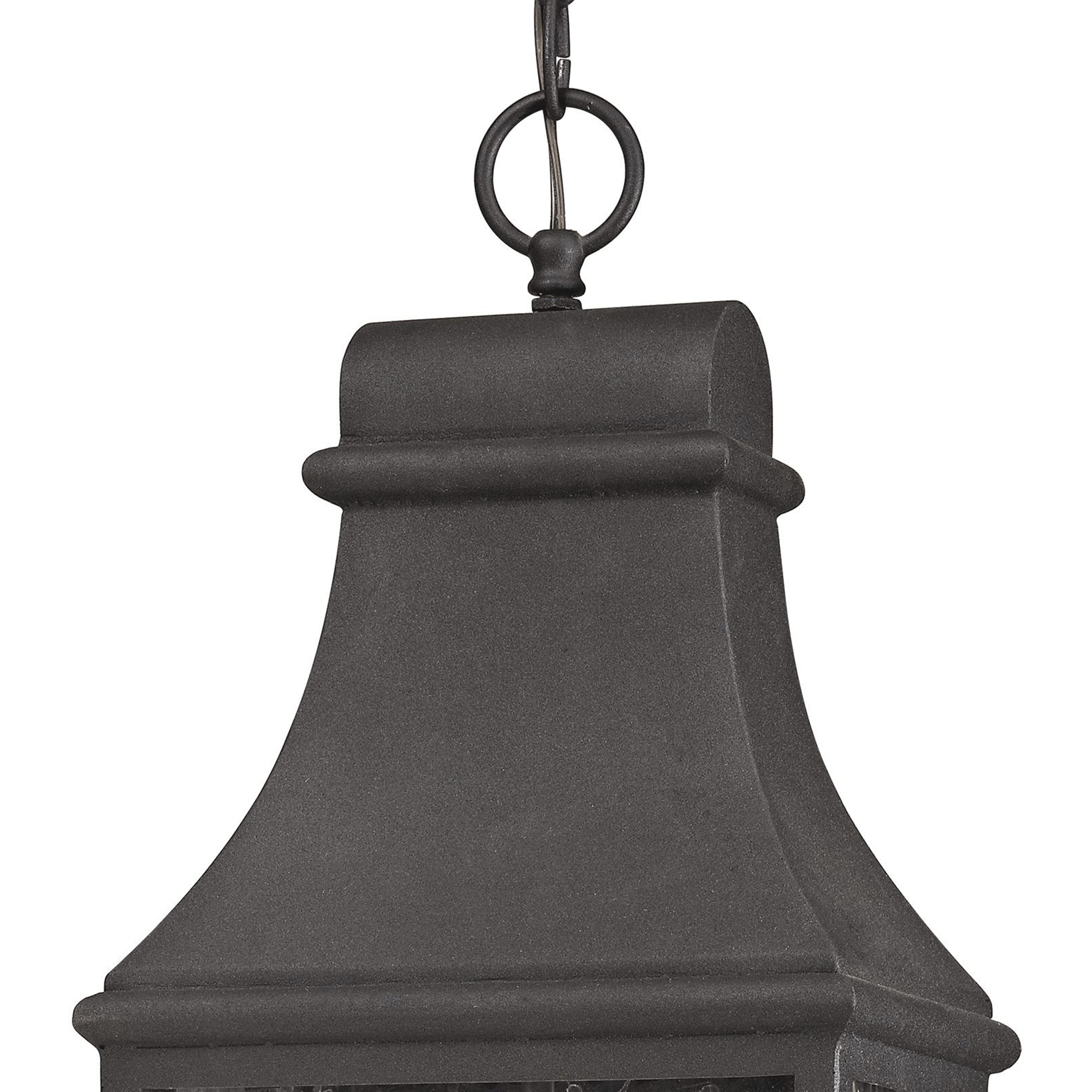 Forged Jefferson 3 Light 9 inch Charcoal Outdoor Pendant