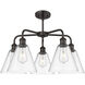 Berkshire 5 Light 26 inch Oil Rubbed Bronze Chandelier Ceiling Light in Clear Glass