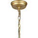 Vellus 3 Light 20.5 inch Matte White with Natural Antique Brass Pendant Ceiling Light in Matte White/Natural Antique Brass
