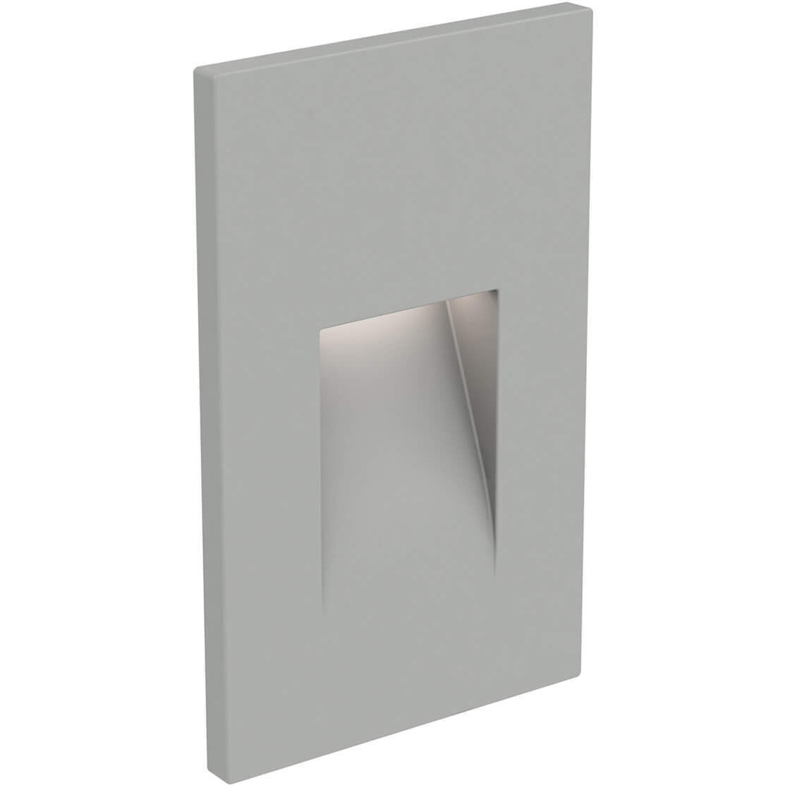 Echo 120V 3.00 watt Satin Grey Steplight, Recessed Vertical