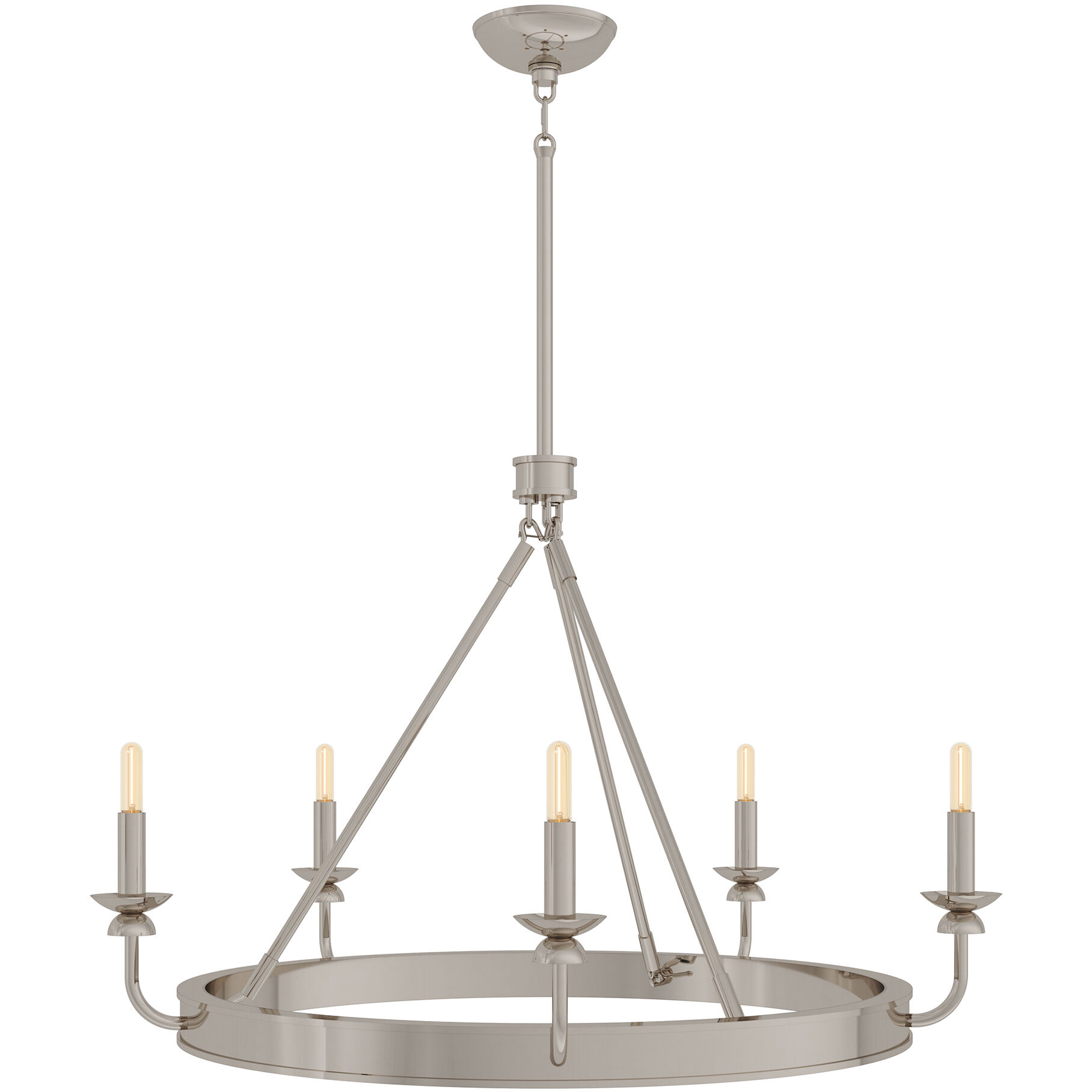 William 9 Light 34.5 inch Polished Nickel Chandelier Ceiling Light