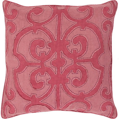 Amelia 22 inch Rose, Fuchsia Pillow Kit