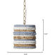 Strand 1 Light 10.5 inch Blue and White and Natural Pendant Ceiling Light