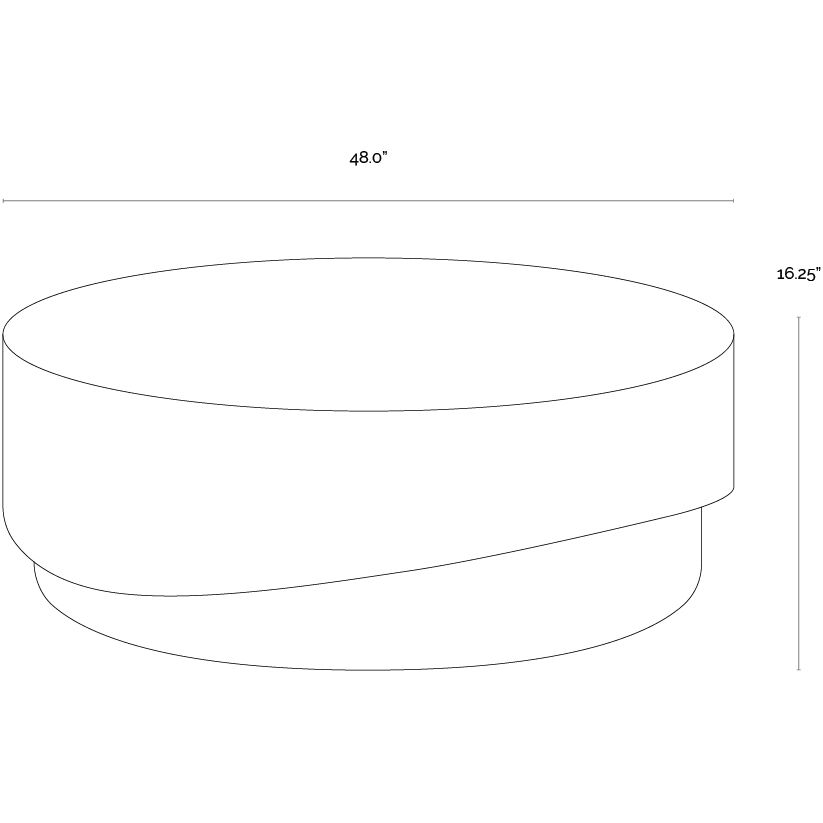 Patras 48 X 16.5 inch Cream / Light Brown Outdoor Coffee Table
