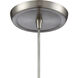 Connor 1 Light 6 inch Satin Nickel with Smokey White Mini Pendant Ceiling Light