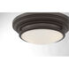 Transitional 2 Light 13 inch Oil Rubbed Bronze Flush Mount Ceiling Light