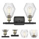Ballston Cindyrella 2 Light 16 inch Black Antique Brass Bath Vanity Light Wall Light in Incandescent, Seedy Glass