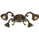Universal LED Aged Bronze Textured Fan Light Fitter, Shades Sold Separately