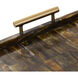 Horn Horn with Brass Tray in Horn and Brass