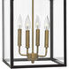 Clarendon 4 Light 12 inch Bronze with Heirloom Brass Indoor Foyer Light Ceiling Light