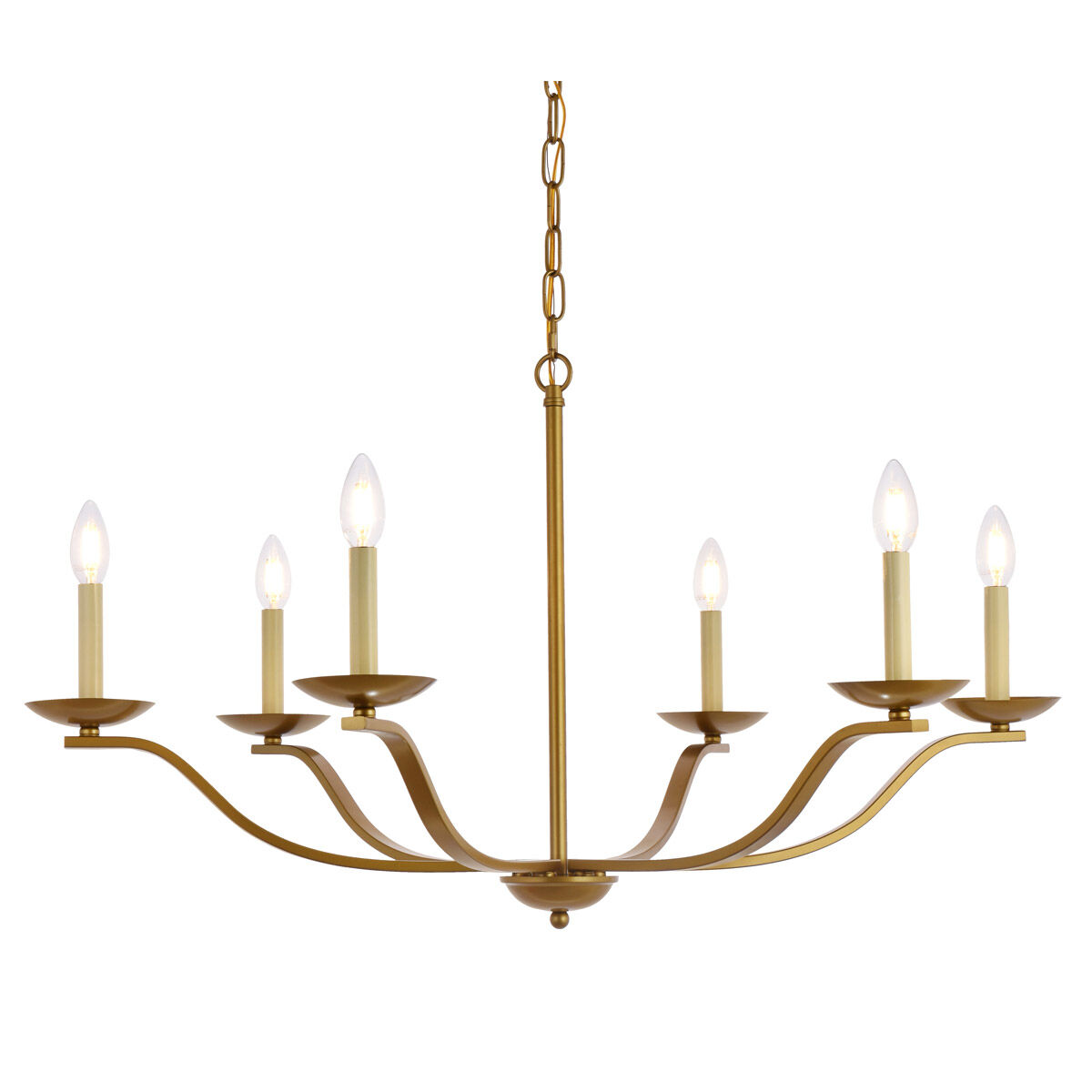 Trey 6 Light 36 inch Brass Pendant Ceiling Light