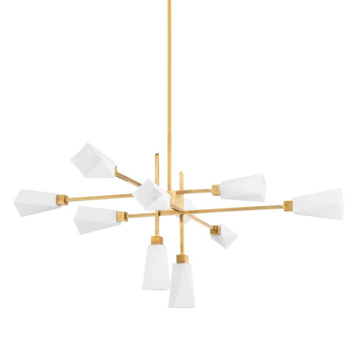 Artemis 10 Light 63 inch Vintage Brass Chandelier Ceiling Light