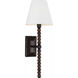 C&M by Chapman & Myers Fiona 1 Light 6.25 inch Aged Iron Wall Sconce Wall Light