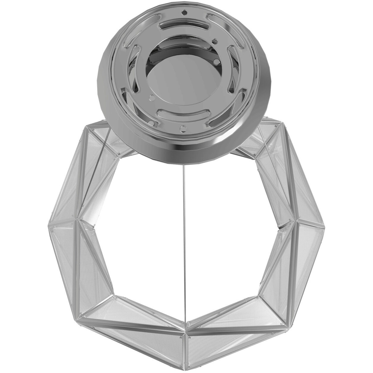 Seoul LED 35 inch Chrome Pendant Ceiling Light