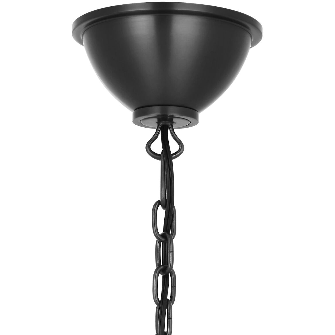 Amber Lewis Griffin LED 31 inch Bronze and Chocolate Leather Chandelier Ceiling Light
