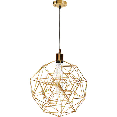 Sidereal 1 Light 15 inch Gold Plated Pendant Ceiling Light 
