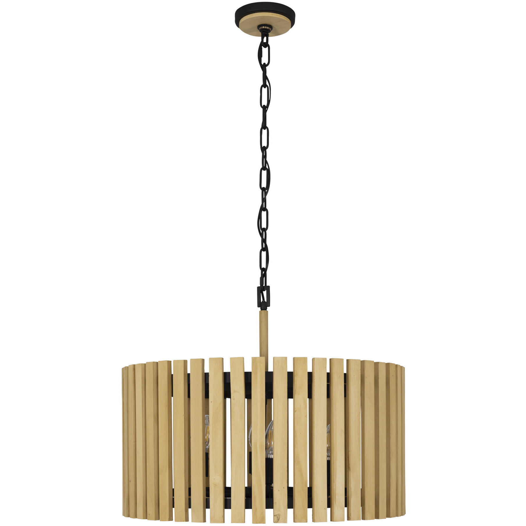 Suratto 6 Light 24 inch Matte Black and Honey Blonde Pendant Ceiling Light in Matte Black/Honey Blonde