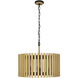 Suratto 6 Light 24 inch Matte Black and Honey Blonde Pendant Ceiling Light in Matte Black/Honey Blonde
