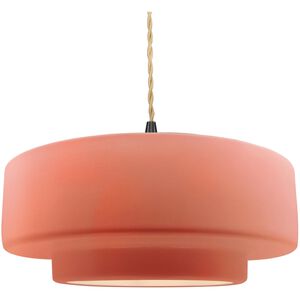 Radiance 1 Light 16.25 inch Gloss Blush and Matte Black Pendant Ceiling Light