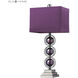 Alva 27 inch 60.00 watt Purple Table Lamp Portable Light in Incandescent